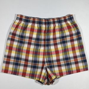Vintage 70s JCPenney Towncraft Plaid Swim Trunks Men's Size Large